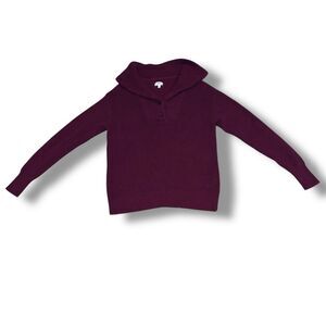 Aerie CozyUp Waffle Button Sweater Maroon Casual Layer Women’s XS